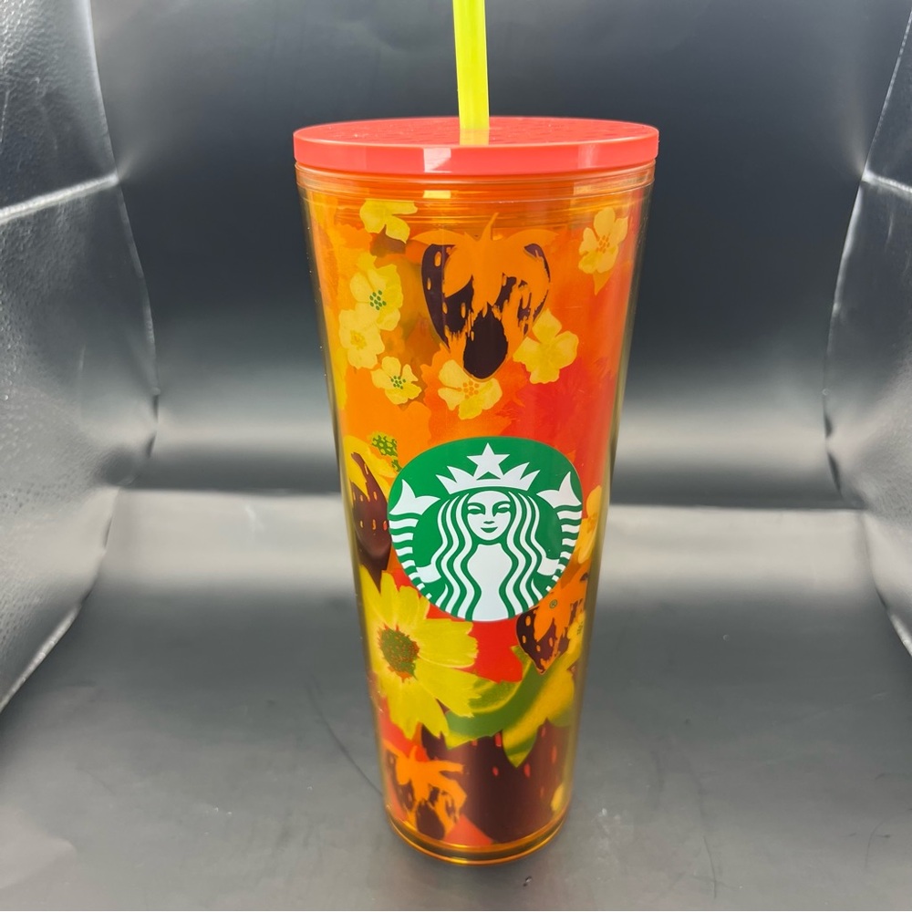 Starbucks 2022 Summer Part 2 Venti Cold Cup Tumbler Strawberry Fields Flowers